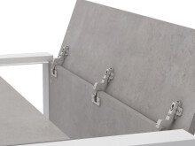 Schreibtisch >Hamburg I< in Beton aus Metall - 120x74x80cm (BxHxT)