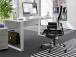 Schreibtisch >Hamburg I< in Beton aus Metall - 120x74x80cm (BxHxT)