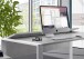 Schreibtisch >Hamburg II< in Beton aus Metall - 150x74x80cm (BxHxT)