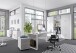 Schreibtisch >Hamburg II< in Beton aus Metall - 150x74x80cm (BxHxT)