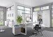 Schreibtisch >Hamburg II< in Beton aus Metall - 150x74x80cm (BxHxT)