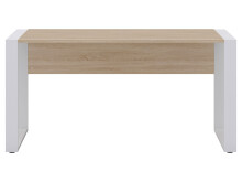Schreibtisch >Hamburg II< in Sonoma-Eiche aus Metall - 150x74x80cm (BxHxT)