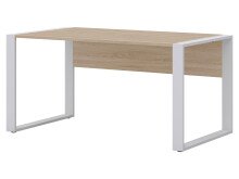 Schreibtisch >Hamburg II< in Sonoma-Eiche aus Metall - 150x74x80cm (BxHxT)