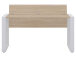 Schreibtisch >Hamburg II< in Sonoma-Eiche aus Metall - 150x74x80cm (BxHxT)