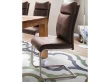 Esszimmerstuhl >Hamid< (2-er Set) in Braun aus Polyester - 45x106x62cm (BxHxT)