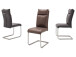 Esszimmerstuhl >Hamid< (2-er Set) in Braun aus Polyester - 45x106x62cm (BxHxT)
