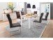 Esszimmerstuhl >Hamid< (2-er Set) in Braun aus Polyester - 45x106x62cm (BxHxT)