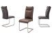 Esszimmerstuhl >Hamid< (2-er Set) in Braun aus Polyester - 45x106x62cm (BxHxT)