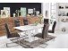 Esszimmerstuhl >Hamid I< (2-er Set) in grau aus Polyester - 45x106x62cm (BxHxT)