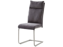 Esszimmerstuhl >Hamid II< (2-er Set) in Anthrazit aus Nylon - 45x106x62 (BxHxT)