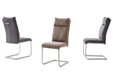 Esszimmerstuhl >Hamid II< (2-er Set) in Anthrazit aus Nylon - 45x106x62 (BxHxT)