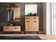 Schuhschrank >Torrent< in Grandson Oak Nachbildung - 81x104x38cm (BxHxT)