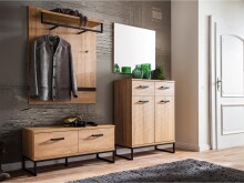 Schuhschrank >Torrent< in Grandson Oak Nachbildung - 81x104x38cm (BxHxT)