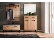 Schuhschrank >Torrent< in Grandson Oak Nachbildung - 81x104x38cm (BxHxT)