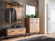 Schuhschrank >Torrent< in Grandson Oak Nachbildung - 81x104x38cm (BxHxT)