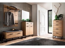 Garderobenpaneel >Torrent< in Grandson Oak Nachbildung - 90x113x28cm (BxHxT)