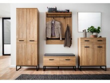 Garderobenpaneel >Torrent< in Grandson Oak Nachbildung - 90x113x28cm (BxHxT)