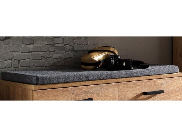 Sitzkissen >Torrent< in Anthrazit aus Polypropylen - 85x4x34cm (BxHxT)