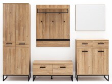 Garderoben-Set >Torrent< in Grandson Oak Nachbildung - 267x196x38cm (BxHxT)