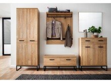 Garderoben-Set >Torrent< in Grandson Oak Nachbildung - 267x196x38cm (BxHxT)