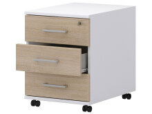 Rollcontainer >Hamburg I< in Sonoma-Eiche - 42,5x55x50cm (BxHxT)