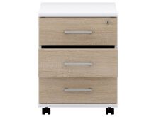 Rollcontainer >Hamburg I< in Sonoma-Eiche - 42,5x55x50cm (BxHxT)