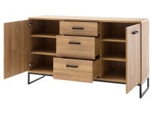 Sideboard >Torrent< in Grandson Oak Nachbildung - 151x88x44cm (BxHxT)