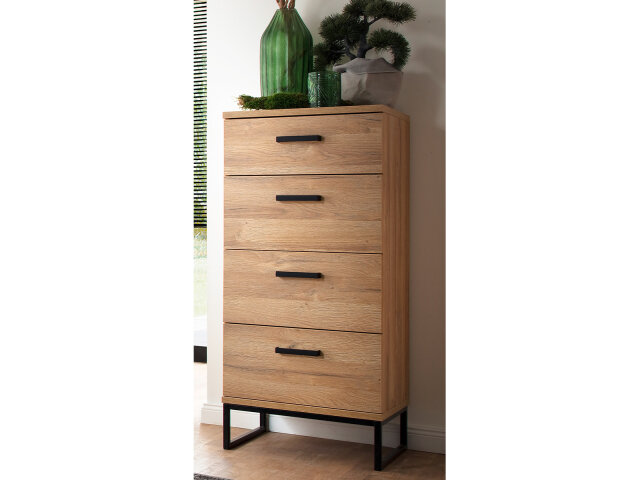 Kommode >Torrent< in Grandson Oak Nachbildung - 50x116x44cm (BxHxT)