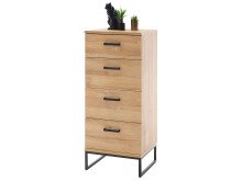 Kommode >Torrent< in Grandson Oak Nachbildung - 50x116x44cm (BxHxT)