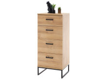 Kommode >Torrent< in Grandson Oak Nachbildung - 50x116x44cm (BxHxT)