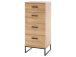 Kommode >Torrent< in Grandson Oak Nachbildung - 50x116x44cm (BxHxT)