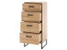 Kommode >Torrent< in Grandson Oak Nachbildung - 50x116x44cm (BxHxT)