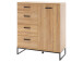 Kommode >Torrent< in Grandson Oak Nachbildung - 101x116x44cm (BxHxT)