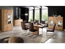 Esszimmerstuhl >Giulia VI< (2-er Set) in Edelstahl/gebürstet - 44x104x63 (BxHxT)