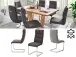 Esszimmerstuhl >Giulia VI< (2-er Set) in Edelstahl/gebürstet - 44x104x63 (BxHxT)
