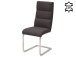 Esszimmerstuhl >Giulia VI< (2-er Set) in Edelstahl/gebürstet - 44x104x63 (BxHxT)