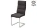 Esszimmerstuhl >Giulia VI< (2-er Set) in Edelstahl/gebürstet - 44x104x63 (BxHxT)