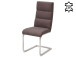 Esszimmerstuhl >Giulia VI< (2-er Set) in Edelstahl/gebürstet - 44x104x63 (BxHxT)