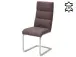 Esszimmerstuhl >Giulia VI< (2-er Set) in Edelstahl/gebürstet - 44x104x63 (BxHxT)