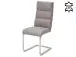 Esszimmerstuhl >Giulia VI< (2-er Set) in Edelstahl/gebürstet - 44x104x63 (BxHxT)