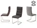 Esszimmerstuhl >Giulia VI< (2-er Set) in Edelstahl/gebürstet - 44x104x63 (BxHxT)