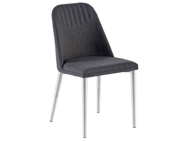 Esszimmerstuhl >Everett I< (2-er Set) in grau aus Metall - 45x85x55cm (BxHxT)