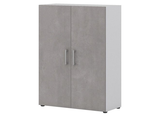 Aktenschrank >Hamburg II< in Weiß - 80x107,2x33,5cm (BxHxT)