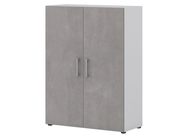 Aktenschrank >Hamburg II< in Weiß - 80x107,2x33,5cm (BxHxT)