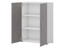 Aktenschrank >Hamburg II< in Weiß - 80x107,2x33,5cm (BxHxT)