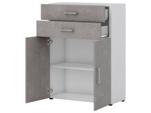 Aktenschrank >Hamburg III< in Weiß - 80x107,2x33,5cm (BxHxT)