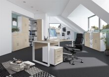 Aktenschrank >Hamburg III< in Sonoma-Eiche - 80x107,2x33,5cm (BxHxT)