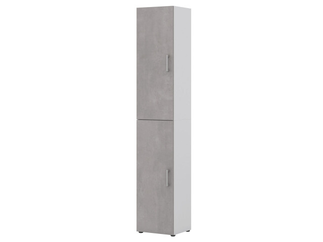 Aktenschrank >Hamburg IV< in Weiß - 40x212,5x33,5cm (BxHxT)