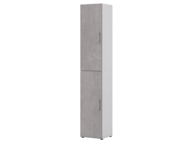 Aktenschrank >Hamburg IV< in Weiß - 40x212,5x33,5cm (BxHxT)