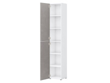 Aktenschrank >Hamburg IV< in Weiß - 40x212,5x33,5cm (BxHxT)